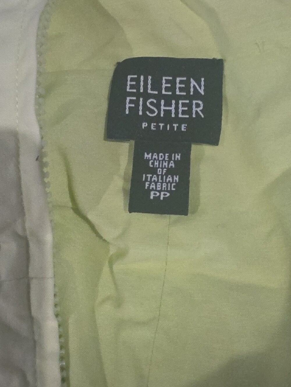 Eileen Fisher Light Yellow Hooded Trench Coat - Picture 2 of 5